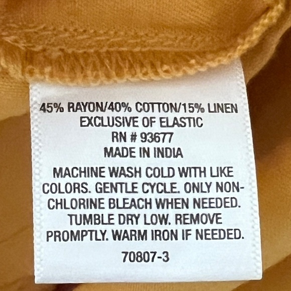 a.n.a. A New Approach Gold Button Up Linen Midi Blend Dress Size Medium NWT - Picture 11 of 11